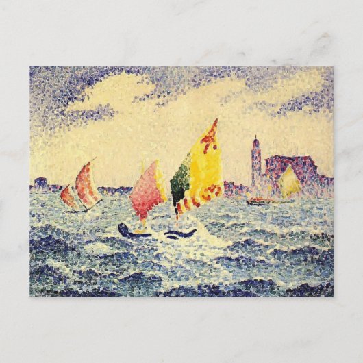 Henri-Edmond Cross-Sailboten nabij Chicago Briefkaart (Voorkant)
