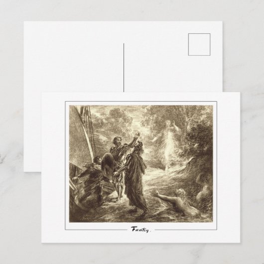 Henri Fantin-Latour #517 - Kunstmatig Briefkaart (Voorkant / Achterkant)