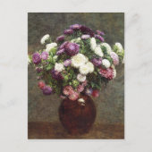 Henri Fantin-Latour  Aster in een Vase Briefkaart (Voorkant)