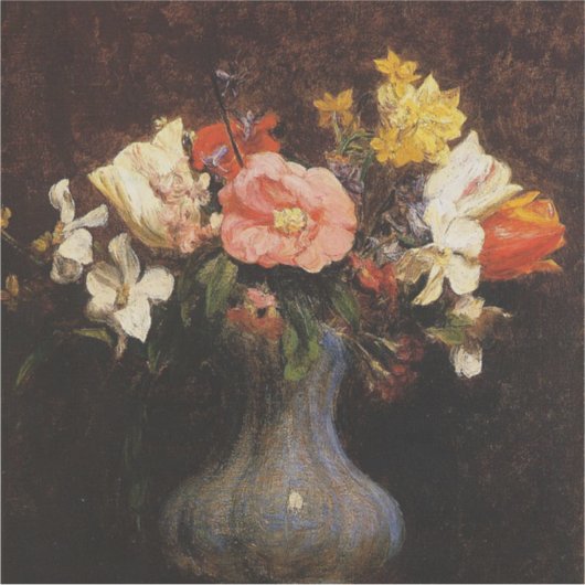 Henri Fantin-Latour, bloemen, kamelen, tulpen Sticker (Voorkant)