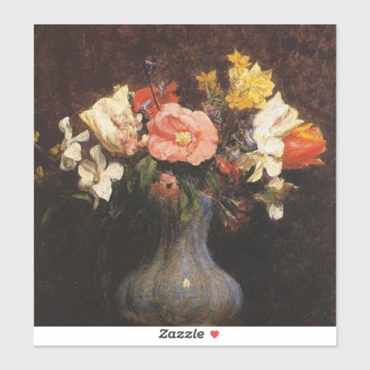 Henri Fantin-Latour, bloemen, kamelen, tulpen Sticker (Vel)