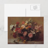 Henri Fantin-Latour- Flowers Briefkaart (Voorkant / Achterkant)
