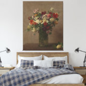 Henri Fantin-Latour Flowers uit Normandië Canvas Afdruk (Insitu (Slaapkamer))