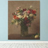 Henri Fantin-Latour Flowers uit Normandië Canvas Afdruk (Insitu (Houten vloer))