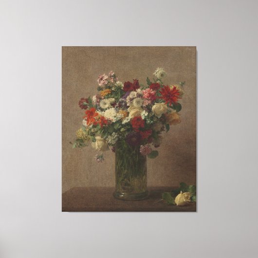 Henri Fantin-Latour Flowers uit Normandië Canvas Afdruk (Voorkant)