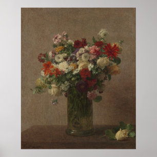 Henri Fantin-Latour  Flowers uit Normandië Poster