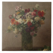 Henri Fantin-Latour  Flowers uit Normandië Tegeltje (Voorkant)