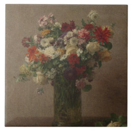Henri Fantin-Latour  Flowers uit Normandië Tegeltje