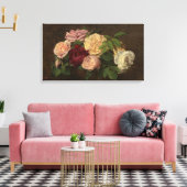 Henri Fantin-Latour Nice Rozen op tafel Canvas Afdruk (Insitu (Woonkamer))