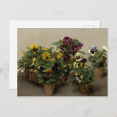 Henri Fantin-Latour  Pansies Paars Geel Briefkaart (Voorkant / Achterkant)