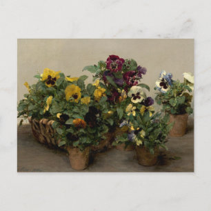Henri Fantin-Latour  Pansies Paars Geel Briefkaart