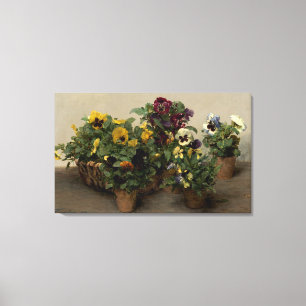 Henri Fantin-Latour Pansies Paars Geel Canvas Afdruk