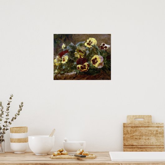 Henri Fantin-Latour Pansies Poster (Keuken)