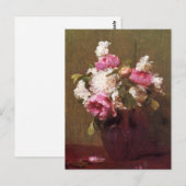 Henri Fantin-Latour Peonies en Rozen Briefkaart (Voorkant / Achterkant)