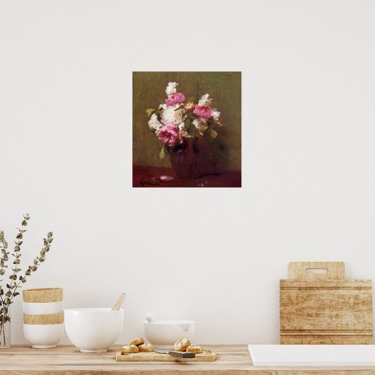 Henri Fantin-Latour Peonies en Rozen Poster (Keuken)