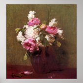 Henri Fantin-Latour Peonies en Rozen Poster (Voorkant)