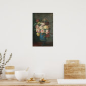 Henri Fantin-Latour  Peonies in een Vase Poster (Keuken)