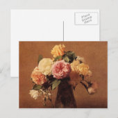 Henri Fantin-Latour- Rozen Briefkaart (Voorkant / Achterkant)
