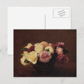 Henri Fantin-Latour- Rozen Briefkaart (Voorkant / Achterkant)