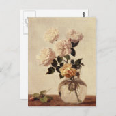 Henri Fantin-Latour- Rozen Briefkaart (Voorkant / Achterkant)