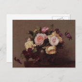 Henri Fantin-Latour- Rozen en Clematis Briefkaart (Voorkant / Achterkant)