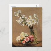 Henri Fantin-Latour - Rozen en Lilies Briefkaart (Voorkant / Achterkant)