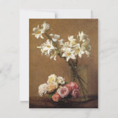 Henri Fantin-Latour Rozen en Lilies Kaart (Voorkant)