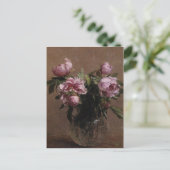 Henri Fantin-Latour- Vase of Peonies Briefkaart (Staand voorkant)