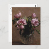 Henri Fantin-Latour- Vase of Peonies Briefkaart (Voorkant / Achterkant)