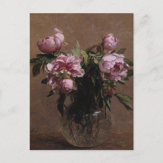 Henri Fantin-Latour- Vase of Peonies Briefkaart (Voorkant)