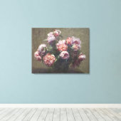 Henri Fantin-Latour  Vase of Peonies Canvas Afdruk (Insitu (Houten vloer))