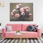 Henri Fantin-Latour  Vase of Peonies Canvas Afdruk (Insitu (Woonkamer))