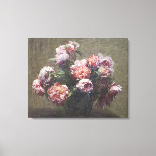 Henri Fantin-Latour Vase of Peonies Canvas Afdruk