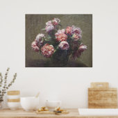 Henri Fantin-Latour  Vase of Peonies Poster (Keuken)