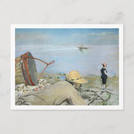 Henri Guerard Relaxing on the Beach (pastel op kan Briefkaart (Voorkant)