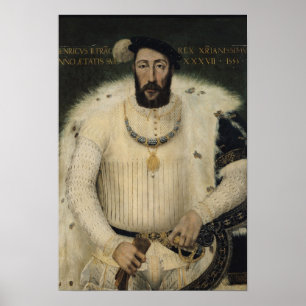 Henri II, koning van Frankrijk, 1555 Poster