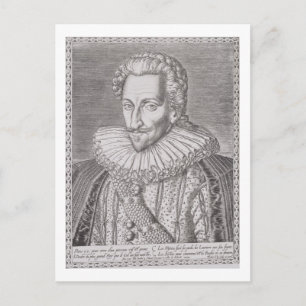 Henri IV (1553-1610) als koning van Navarra, 1589 Briefkaart