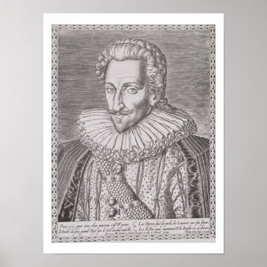 Henri IV (1553-1610) als koning van Navarra, 1589 Poster (Voorkant)