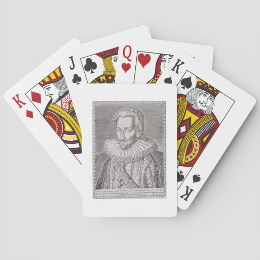 Henri IV (1553-1610) als koning van Navarra, 1589  Speelkaarten (Achterkant)