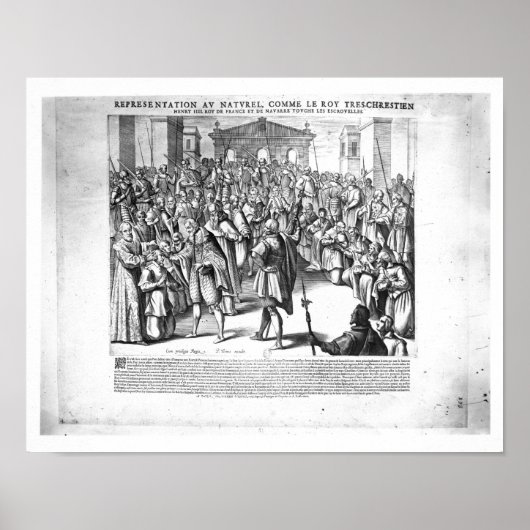 Henri IV genezen van de patiënten met scrofula Poster (Voorkant)