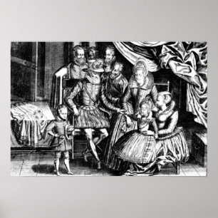 Henri IV King van Frankrijk met zijn familie Poster