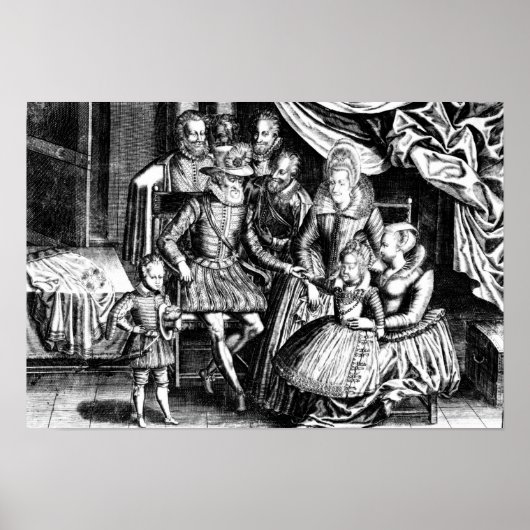 Henri IV King van Frankrijk met zijn familie Poster (Voorkant)