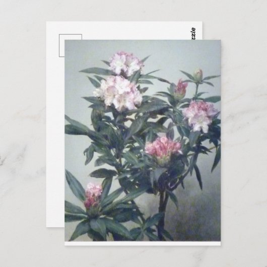 Henri Latour Blooming Rhododendron Branch Briefkaart (Voorkant / Achterkant)