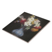Henri Latour Blue Vase Narcissus en Tulips Tegeltje (Zijkant)