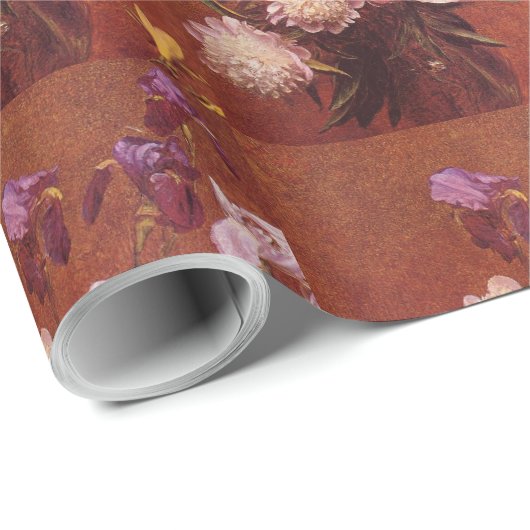  Henri Latour Bouquet van Peonies en Iris Cadeaupapier (Rol Hoek)