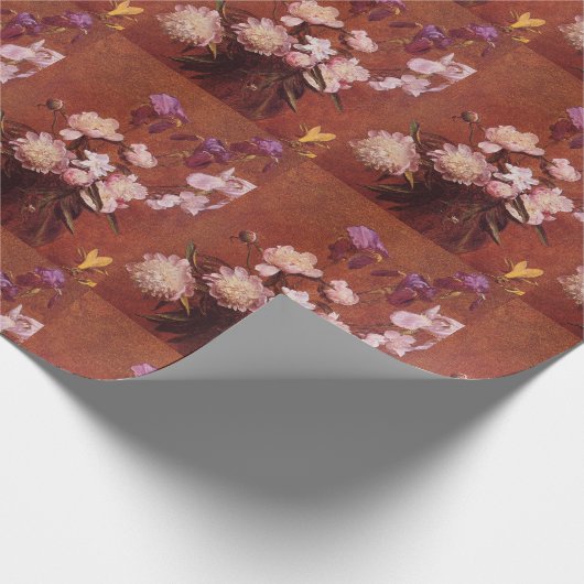  Henri Latour Bouquet van Peonies en Iris Cadeaupapier (Hoek)