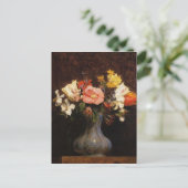Henri Latour Flowers Camelias en Tulips Briefkaart (Staand voorkant)
