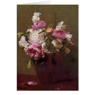 Henri Latour- White Peonies and Rozen, Narcissus