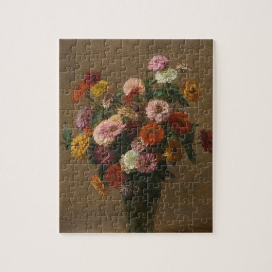 Henri Latour - Zinnias Legpuzzel (Verticaal)