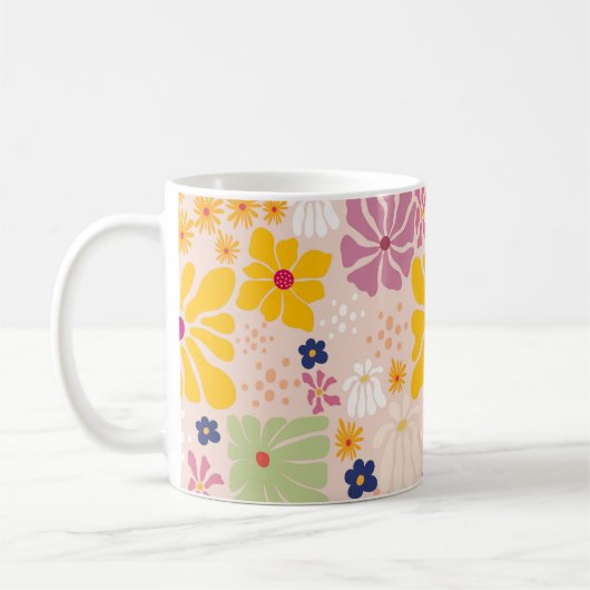 Henri Matisse Floral Inspired Seamless Pattern Koffiemok (Links)